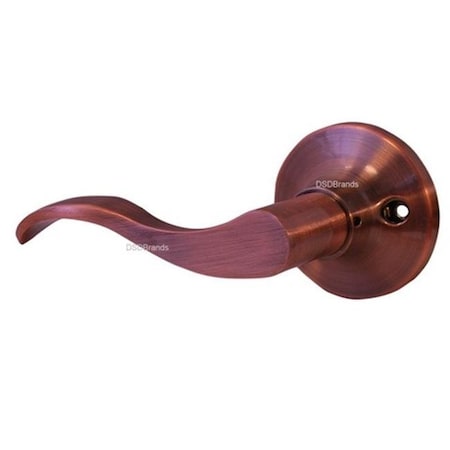 Propation Prelude Dummy Left Lever Door Lock with Knob Handle Lockset; Antique Copper PR766596